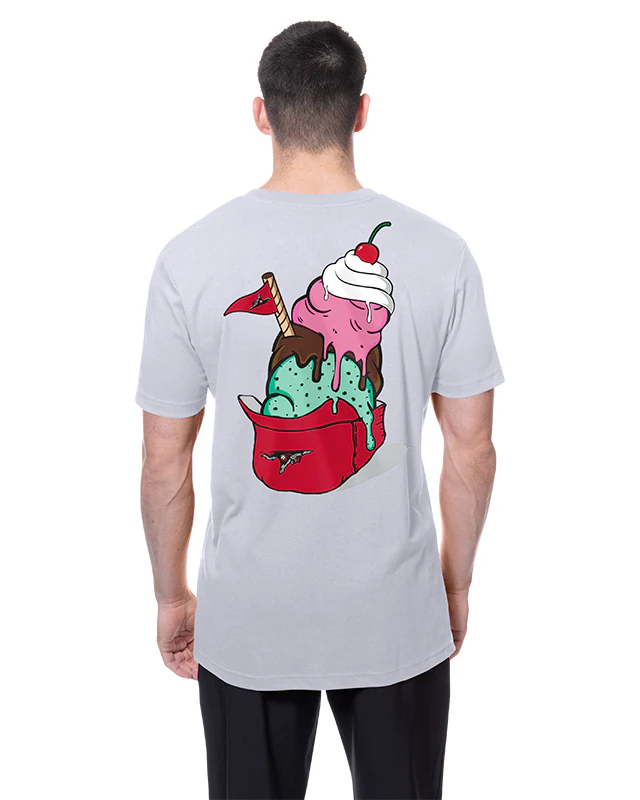 Richmond Flying Squirrels New Era Ice Cream Helmet Tee - Image 4